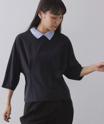【専用】ELLI E デフォルメネックトップス　ブラック ELLIE デフォルメネックトップス ブラック ellieエリー