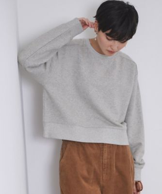 OPAQUE.CLIP (Women)/オペークドットクリップ ラメ裏毛ショートプルオーバー(2002554544) グレー612 トップス【三越伊勢丹/公式】