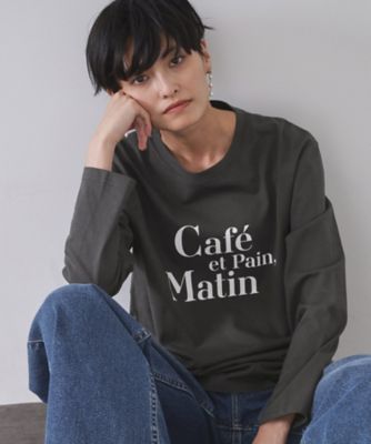 OPAQUE.CLIP (Women)/オペークドットクリップ ロングロゴTシャツ(2002554546) グレー014 トップス【三越伊勢丹/公式】