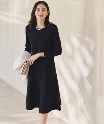 ＜UNTITLED L (Women/大きいサイズ)＞【洗える／ストレッチ性／フォーマル】ニットワンピース（２００２５５４５５９）