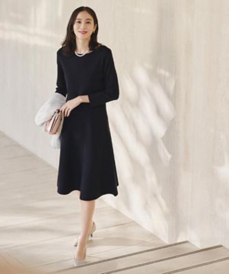洗える／ストレッチ性／フォーマル】ニットワンピース