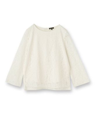 洗える／セレモニー】フラワーレースブラウス（2002554563