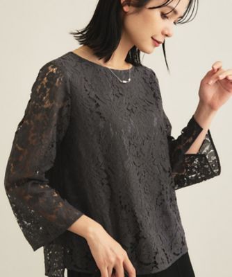 未使用級 希少♪ ビアズリー インディゴ更紗ブラウス 日本製 定価4.7万 女優矢田亜希子さんがドラマ「日曜の夜ぐらいは」で着用 女優矢田