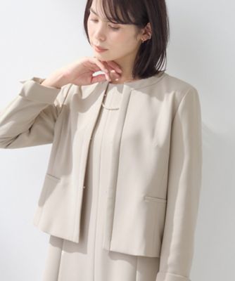 ＜INDIVI (Women)＞【上品光沢／セレモニー／ＳＥＴＵＰ可能】切り替えデザインジャケット（２００２５５４５６４）