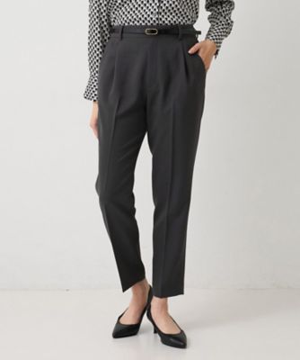 ＜UNTITLED L (Women/大きいサイズ)＞エアリータックテーパードパンツ（２００２５５４５７６）