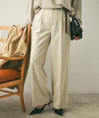 ＜UNTITLED L (Women/大きいサイズ)＞シャンブレーワイドパンツ（２００２５５４５７９）