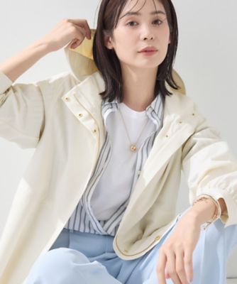 ＜INDIVI L (Women/大きいサイズ)＞【撥水／フード取外し可】凹凸素材ブルゾン（２００２５５４５９９）