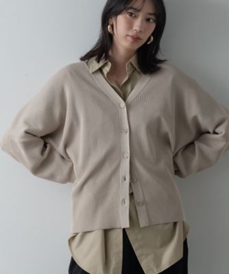 フォルムリブニットカーディガン（2002554782