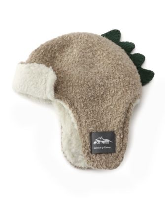 恐竜なりきり耳あて付きニット帽子（2002554819） | SHOO