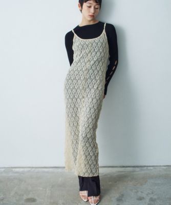 CODE A (Women)/コードエー stretch lace cami dress(2002554844) イエロー030 ワンピース・ドレス【三越伊勢丹/公式】