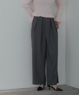 ＜GALLEST (Women)＞センタータックメランジワイドパンツ（２００２５５４９６６）