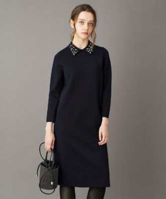 DRESSTERIOR (Women)/ドレステリア ビジューカラーニットワンピース(2002554998) アオ094 ワンピース・ドレス【三越伊勢丹/公式】