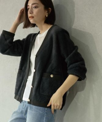 OPAQUE.CLIP (Women)/オペークドットクリップ フェザーヤーンカーディガン【洗濯機OK/抗ピル】(2002555059) グレー014 トップス【三越伊勢丹/公式】