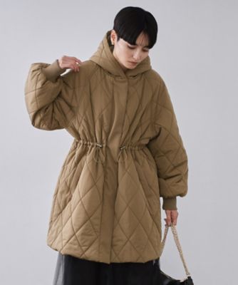 シャンハイタン ロングコート　キルティング　コットン　シルク　上海灘 撥水キルティングロングコート【洗える】（2002555061