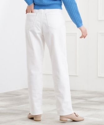 未使用品　AG♥THE PRIMA CROP スリムストレートデニム　白　26 貴島明日香さん着用・選べる着丈】大人のためのストレートデニムパンツ