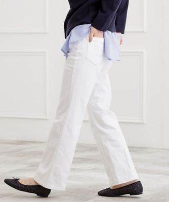 選べる着丈】美シルエットデニムソフトフレアパンツ