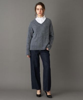 CLASSY．12月号掲載】アルパカブレンドVネックニット