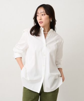 ＜UNTITLED L (Women/大きいサイズ)＞【コットン１００／洗える】コットンブロードＡラインシャツ（２００２５５５１６５）