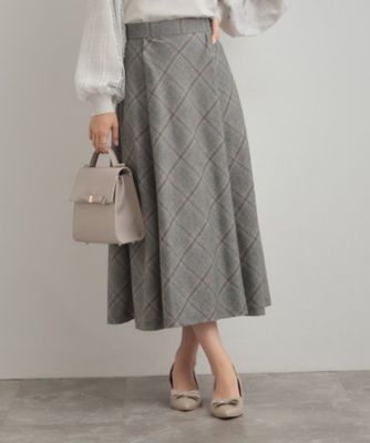 ＜COUTURE BROOCH (Women)＞【通勤・大人可愛い】ＴＲチェックスカート（２００２５５５２２７）
