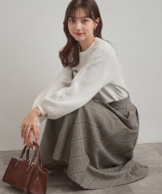 212 henrik vibskov aw22 f317 ジャガード　総柄 TRチェックスカート（2002555227） | COUTURE