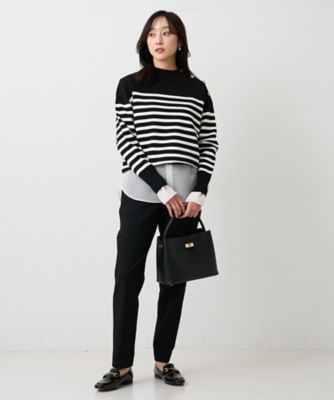 洗える／レイヤードTシャツ】シャツディテールレイヤードプルオーバー