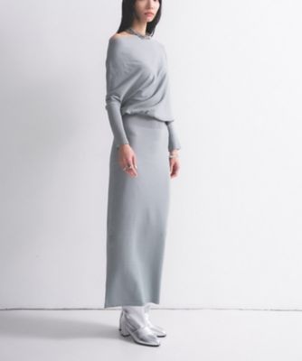 ドレープオフショルニットワンピース（2002555591