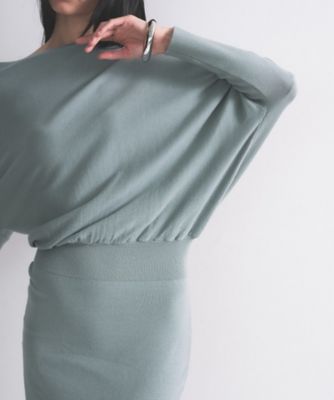 ドレープオフショルニットワンピース（2002555591