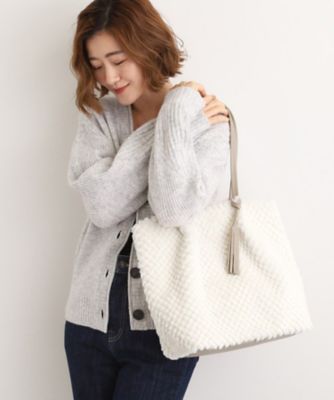 ポコポコフェイクファータッセルトート（2002555593