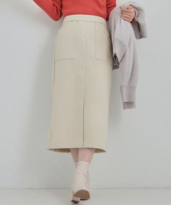 ＜SHOO LA RUE (Women)＞【Ｓ－ＬＬ／あったか】すらりときれい見え　ベイカー風ナロースカート（２００２５５５７０８）