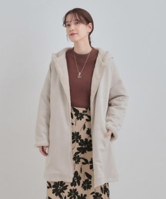 S－LL】マットな色味が大人な雰囲気 スエード調フードコート