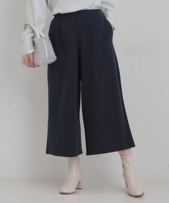 あったか裏起毛ポンチガウチョパンツ（2002555745） | SHOO