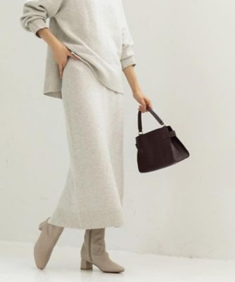 OPAQUE.CLIP (Women)/オペークドットクリップ ラメスパンコールナロースカート/セットアップ対応可(2002555763) グレー612 ロングスカート【三越伊勢丹/公式】