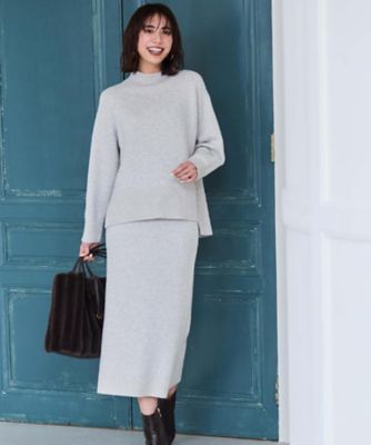 ラメスパンコールナロースカート／セットアップ対応可【洗濯機OK