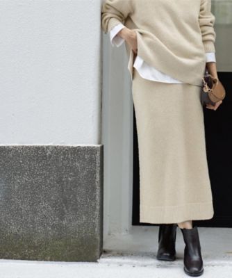 OPAQUE.CLIP (Women)/オペークドットクリップ ラメスパンコールナロースカート/セットアップ対応可(2002555763) ベージュ652 ロングスカート【三越伊勢丹/公式】