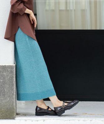 OPAQUE.CLIP (Women)/オペークドットクリップ ラメスパンコールナロースカート/セットアップ対応可(2002555763) アオ697 ロングスカート【三越伊勢丹/公式】