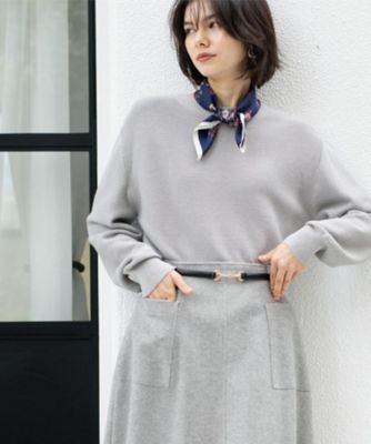 OPAQUE.CLIP (Women)/オペークドットクリップ ラメガーターボートネックニット(2002555764) グレー612 トップス【三越伊勢丹/公式】