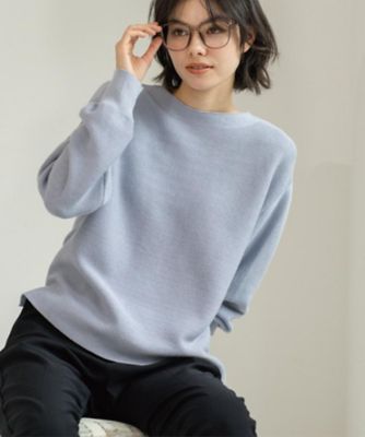 OPAQUE.CLIP (Women)/オペークドットクリップ ラメガーターボートネックニット(2002555764) アオ690 トップス【三越伊勢丹/公式】