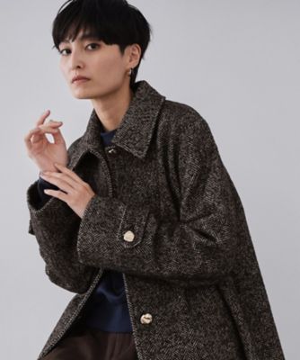 ヘリンボーンステンカラーコート（2002555765） | OPAQUE