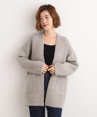 GROVE (Women)/グローブ 軽やかに着流す ブークレニットコーディガン(2002555837) ベージュ054 トップス【三越伊勢丹/公式】