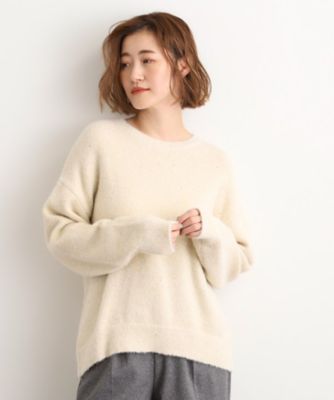 ＜GROVE (Women)＞華やぎ冬ニット　ミニスパンコールフェザーニット（２００２５５５８４１）