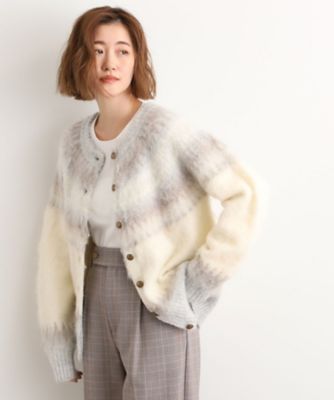 求心柄ジャカードニットカーディガン（2002555842） | GROVE