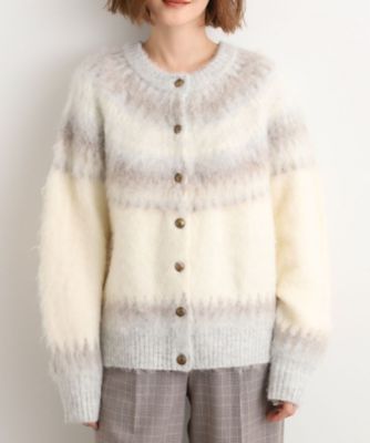 求心柄ジャカードニットカーディガン（2002555842） | GROVE