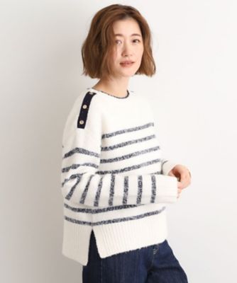 ボーダーブークレーニット（2002555865） | GROVE (Women