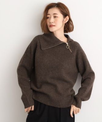 サイドジップカラーニットプルオーバー（2002555867