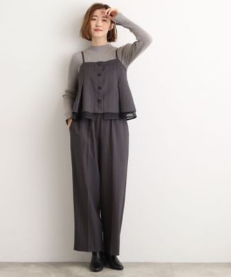 ＜GROVE (Women)＞【２点ＳＥＴ／体型カバー】透け感とレイヤードで大人の遊び心を、ビスチェＳＥＴ　ＵＰ（２００２５５５８７６）