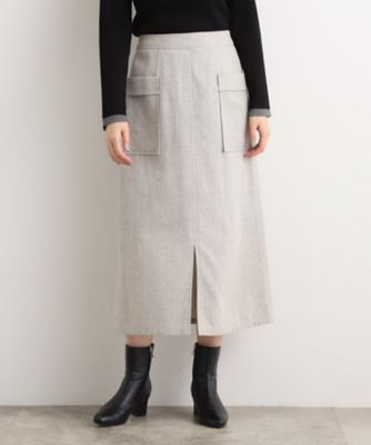 ＜GROVE (Women)＞クラシカルツイード　Ａラインスカート（２００２５５５８８５）