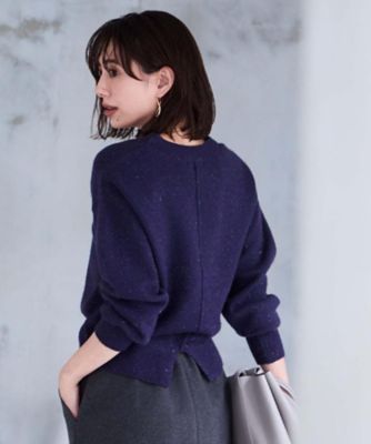 Vネックラメニット【洗濯機OK】（2002555890） | OPAQUE