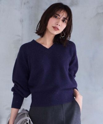 セ*着様 【新品未使用】IRENISA BOAT NECK PULL OVER プチプライス】リブ衿Vネックニット＜大きいサイズ有＞ 通販【ニッセン】