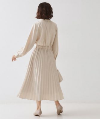 ≪通勤・セレモニー対応≫ジョーゼットプリーツワンピース【洗濯機OK