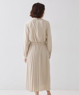 ≪通勤・セレモニー対応≫ジョーゼットプリーツワンピース【洗濯機OK